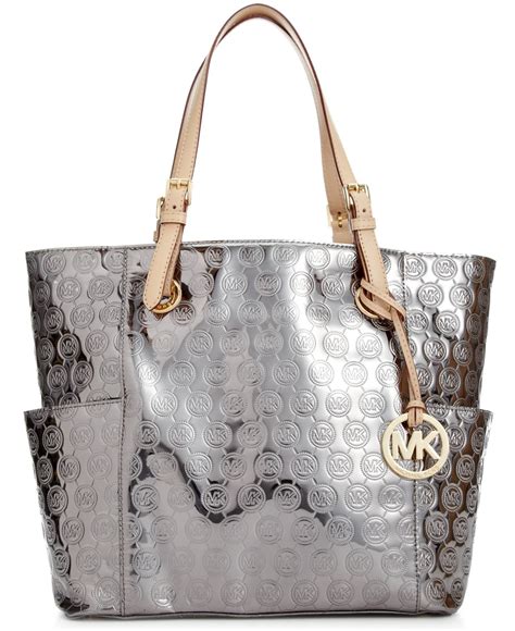 michael kors metallic handbags|michael kors metallic tote bag.